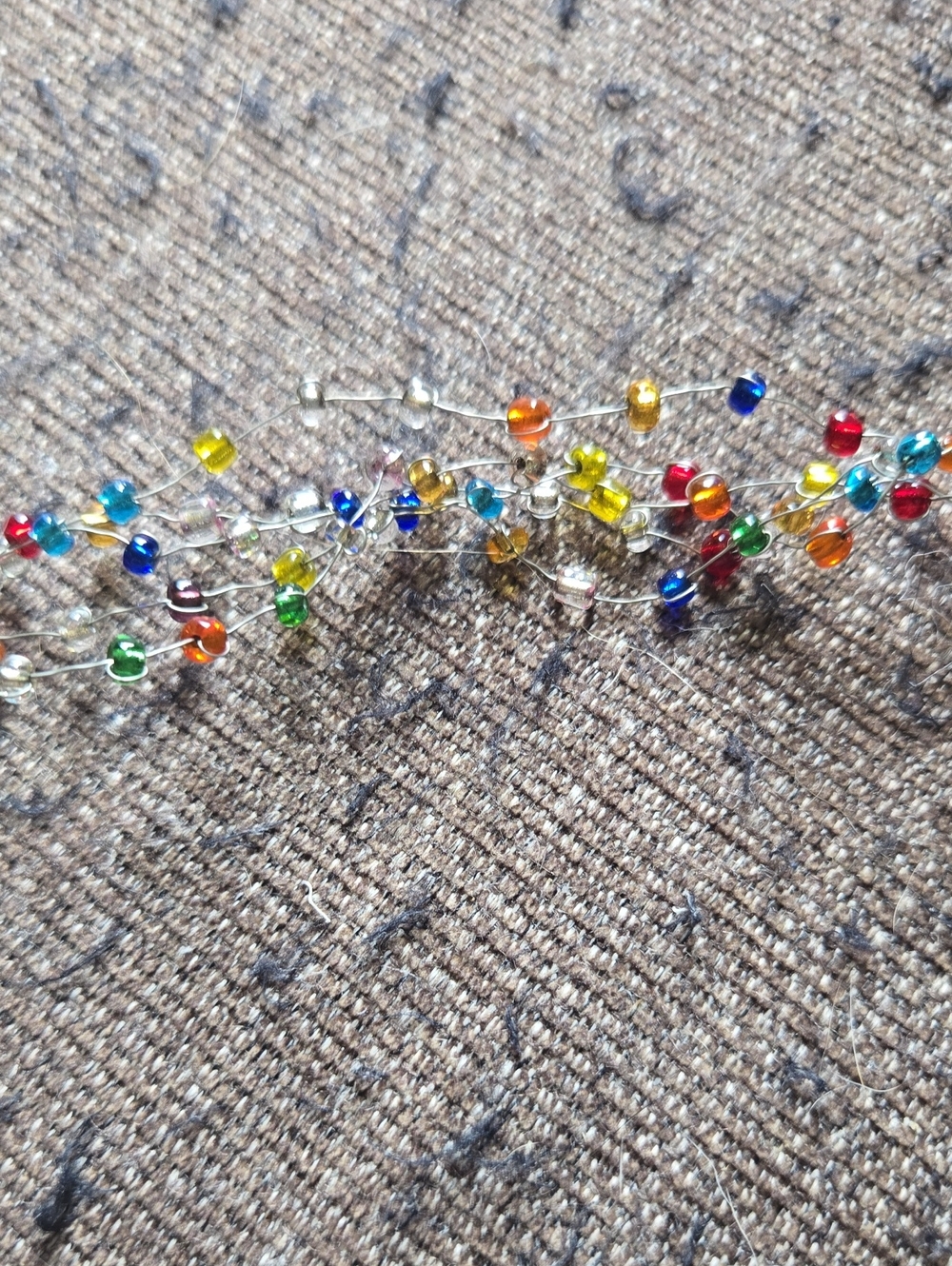 Vintage Artisan Multicolor Glass Bead Layered Necklace Adjustable 💫 - Picture 3 of 4